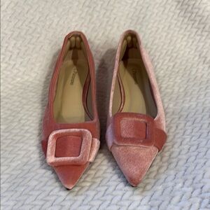 C. Paravano Womens Chic Pink Velvet Women's Shoes Size 39